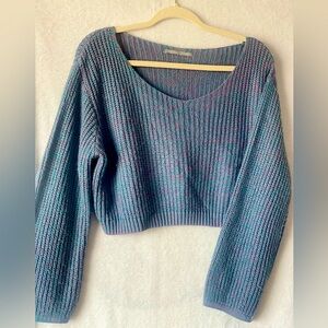 Rubbish Blue/Purple Crop Sweater
